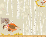 Far Far Away 3 - Snow White Forest Grey Natural by Heather Ross from Windham Fabrics