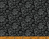 Les Poulets Encore - Floral Black by Whistler Studios from Windham Fabrics