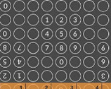 Text Me Back - Lockscreen Numbers Charcoal Grey by MY KT from Windham Fabrics