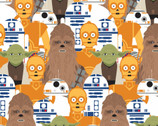 Star Wars - Stacked Characters from Camelot Fabrics
