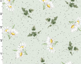Bramble Patch - Daisy Toss Green Mint by Hannah Dale from Maywood Studio Fabric