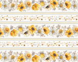 Fields of Gold - Floral Repeating Stripe by Lisa Audit from Wilmington Prints Fabric