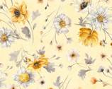 Fields of Gold - Large Floral Allover Yellow Gold by Lisa Audit from Wilmington Prints Fabric