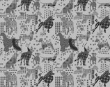 Life Is Better With A Dog - Poodles Grey from Print Concepts Fabric