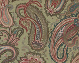 Vintage Aubusson Paisley Sage Green from Print Concepts Fabric