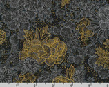Imperial Collection 17 - Floral Blooms Charcoal from Robert Kaufman Fabric
