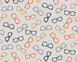 Wild and Free - Tossed Glasses Grey by Jessica Mundo from Henry Glass Fabric