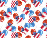 Teddy’s America - Heart Balloon from Henry Glass Fabric