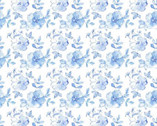 The Leah Collection - Small Tonal Floral on White from In The Beginning Fabric