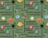 Old Farmer’s Almanac Floral - Green from Print Concepts Fabric