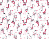 Bootylicious - Flamingo White from Dear Stella Fabric