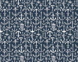  Bootylicious - Eclipses Anchors Navy Blue from Dear Stella Fabric