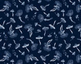 Starstuff - Mushrooms Navy by Rae Ritchie from Dear Stella Fabric