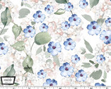 Rosy - Floral Impressions Blue from Michael Miller Fabric