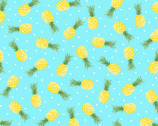 Fun in the Sun - Pineapple Fun Turquoise by Andi Metz from Kanvas Studio Fabric