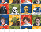 Star Wars - Stained Glass Portraits Multi from Camelot Fabrics