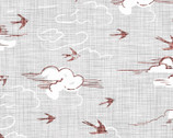 New Earth - Bird Sky Light Pewter by Esther Fallon-Lau from Clothworks Fabric