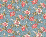 Petite Perennials - Lancaster Signature Floral Blue by Annette Plog from Windham Fabrics