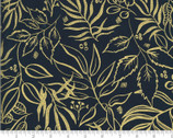Moody Bloom - Floral Leaf Metallic Midnight 8449 40M by Create Joy from Moda Fabrics