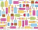 Rainbowfruit - Popsicles Main White by Amber Kemp-Gerstel from Riley Blake Fabric