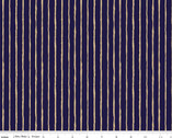 Dream World - Stripes Navy Sparkle by Emily Winfield Martin from Riley Blake Fabric