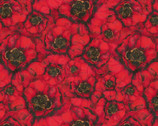 Harlequin- Packed Poppies Red by Susan Winget from Wilmington Prints Fabric
