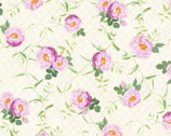 Flower Study - Floral Vines Cream by Michael Davis from Wilmington Prints Fabric