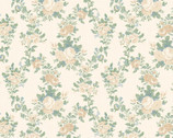 Sapphire Blossoms - Twined Roses Cream by Kaye England from Wilmington Prints Fabric