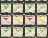 Charcuterie and Cocktails - Martini Set Patch from Print Concepts Fabric