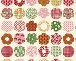Modern Japan DOBBY - Floral Designs Greens Cream from Cosmo Fabric