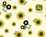 John Deere - Tractor Sunflower Toss Cream from Springs Creative Fabric