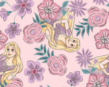 Disney Princess - Tangled Floral Pink from Springs Creative Fabric