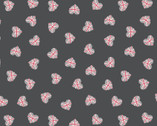 Jubilee - Union Jacks Hearts Black from Lewis and Irene Fabric