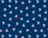 Jubilee - Union Jacks Hearts Royal Blue from Lewis and Irene Fabric