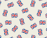 Jubilee - Flags Union Jacks Cream from Lewis and Irene Fabric