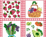 The Very Hungry Caterpillar Picnic - PANEL 24 Red by Eric Carle from Andover Fabrics