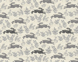 Hedgerow - Hares Grey from Makower UK  Fabric