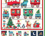 Santa Express - Advent Calendar PANEL 24 Inches from Makower UK  Fabric