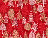 Scandi - Winter Forest Red from Makower UK  Fabric