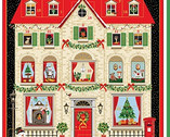House Advent Calendar PANEL 24 Inches from Makower UK  Fabric