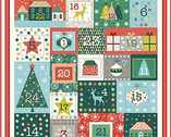 Merry Advent Calendar PANEL 24 Inches from Makower UK  Fabric