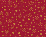 Century Holiday Shimmer - Snow Flurry Redwood Red from Andover Fabrics