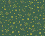 Century Holiday Shimmer - Snow Flurry Hunter Green from Andover Fabrics