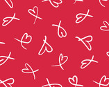 Century Prints - Love Libs Hearts Strawberry Red from Andover Fabrics