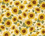 Sunflower Field - Sunflower Fields Cream from Andover Fabrics