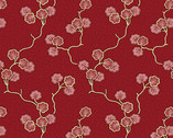 Annes English Scrapbox - Climbing Vine Myrtle Rust Red from Andover Fabrics