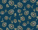 Super Bloom - Dandelion Floral Bloom Dusk Blue from Andover Fabrics