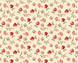 Little Sweetheart - Something Borrowed Floral Toss Shortbread Cream from Andover Fabrics