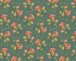 Secret Stash - Wildflower Juniper Berries Teal from Andover Fabrics
