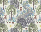 Bluebell Wood Removed - Bluebell Wood Scenic Cream from Lewis and Irene Fabric